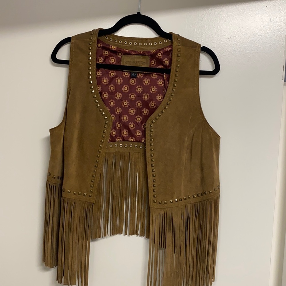 Leather Durango fringe vest